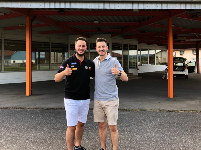 Nico Gehrig und Luca Spalletta im Jahr 2019