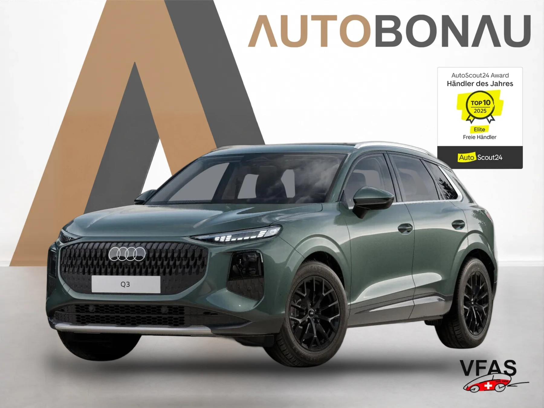 AUDI Q3 quattro Tech LED+ 18Z Keyl KlimaP PrivG Navi bei Auto Bonau