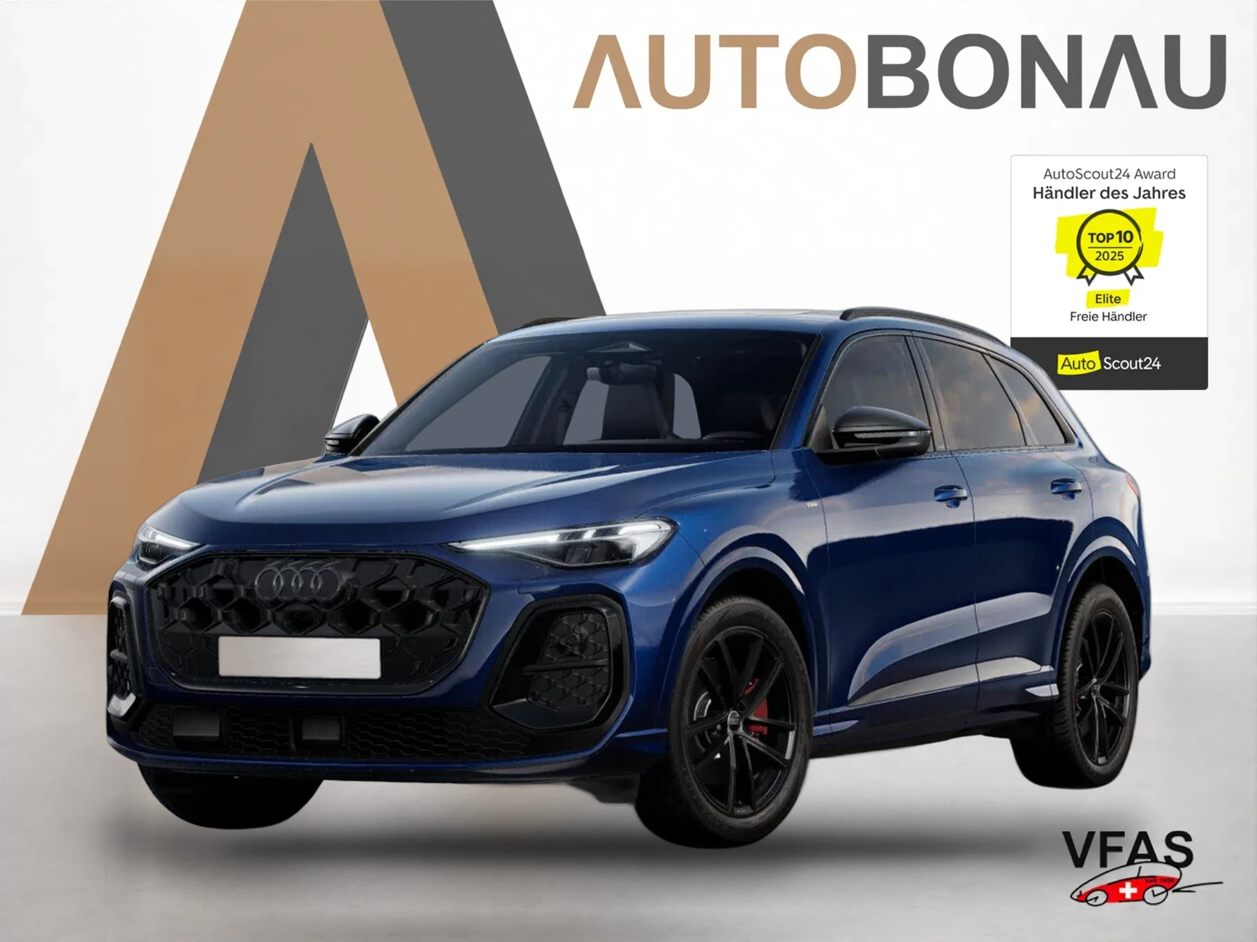 AUDI Q5 2xS line Tech+ Leder Pano AHK 20Z BlackP Priv bei Auto Bonau
