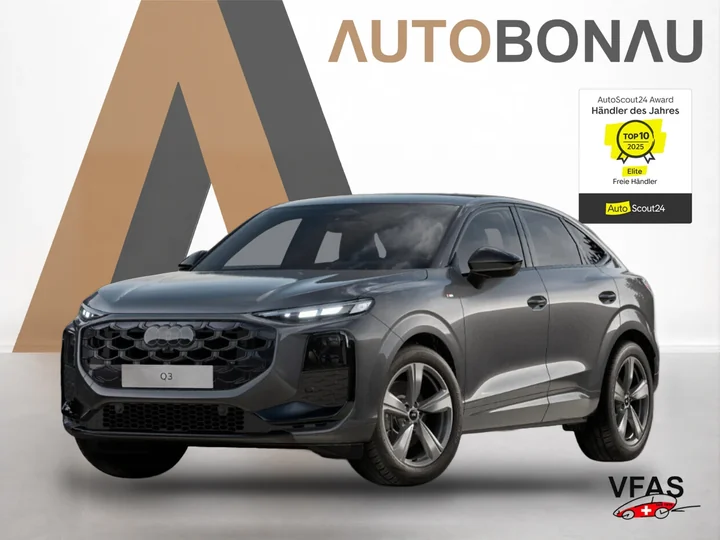 AUDI Q3 Sportback quatt 2xS line Tech+ AHK KlimaP 19Z bei Auto Bonau