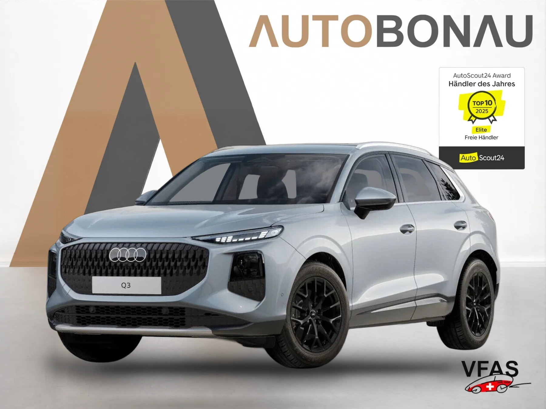 AUDI Q3 quattro Tech LED+ 18Z Keyl KlimaP PrivG Navi bei Auto Bonau