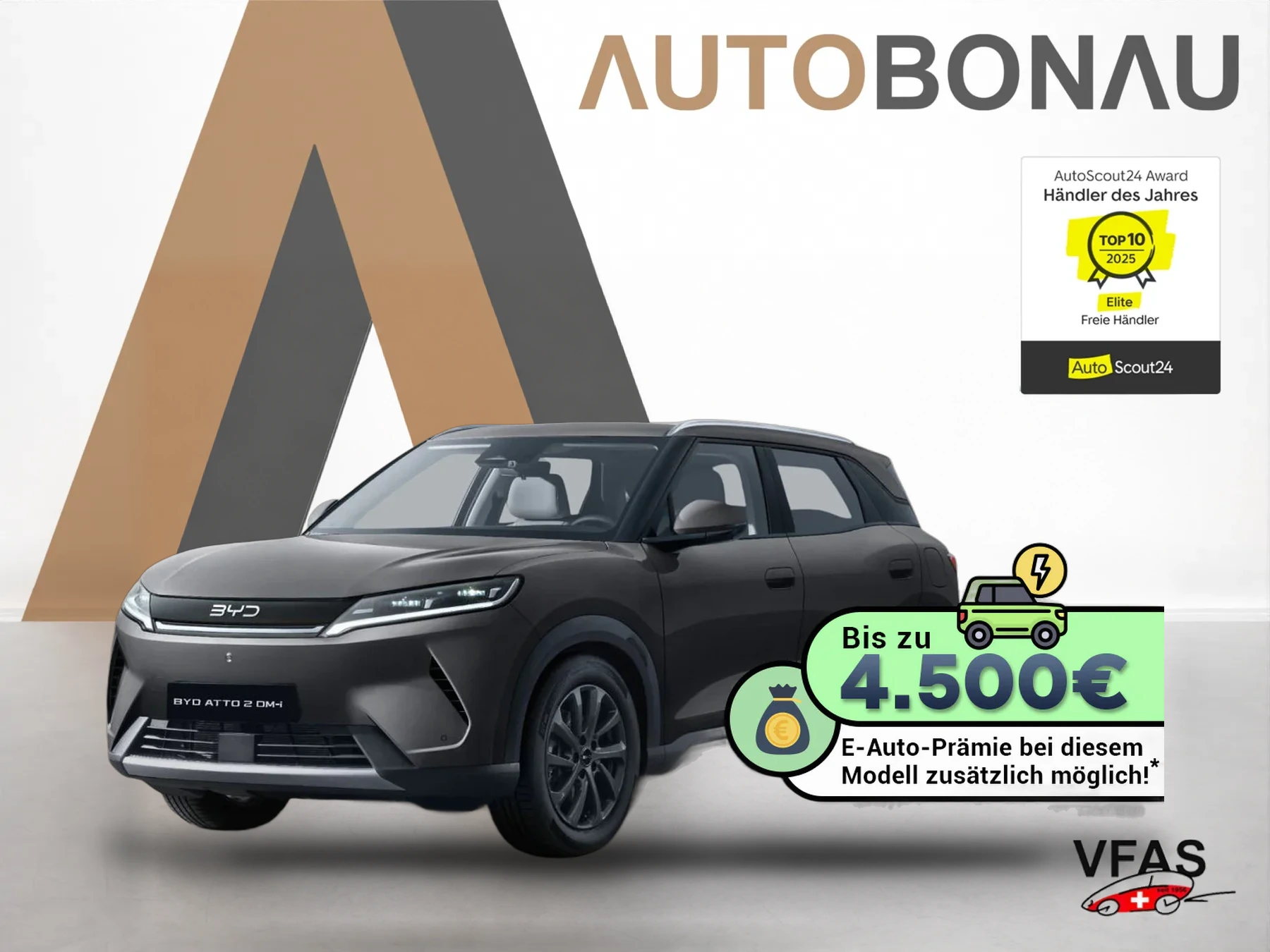 BYD ATTO 2 DM-i Boost FÖRDERF 90kmReichw Pano 360Kam bei Auto Bonau