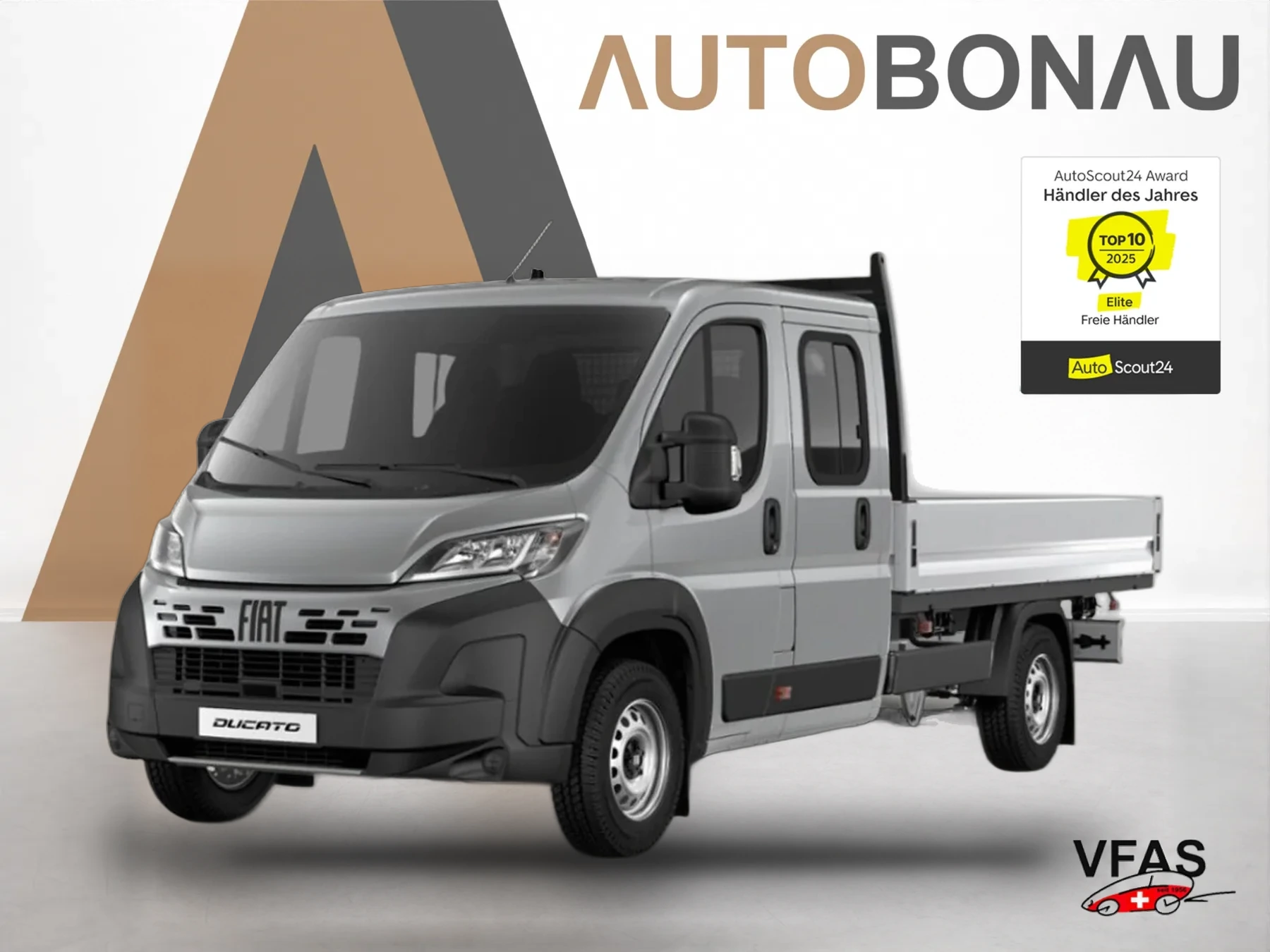 FIAT Ducato Pritsche DoKa 35 AT L4 7S TechP Temp Kam bei Auto Bonau