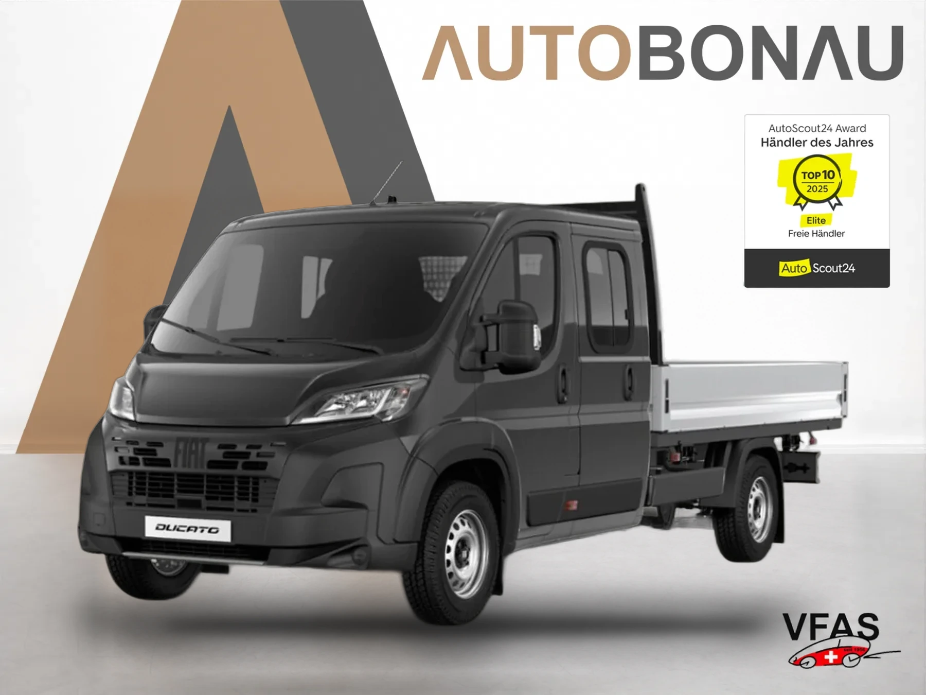 FIAT Ducato Pritsche DoKa 35 AT L4 7S TechP Temp Kam bei Auto Bonau