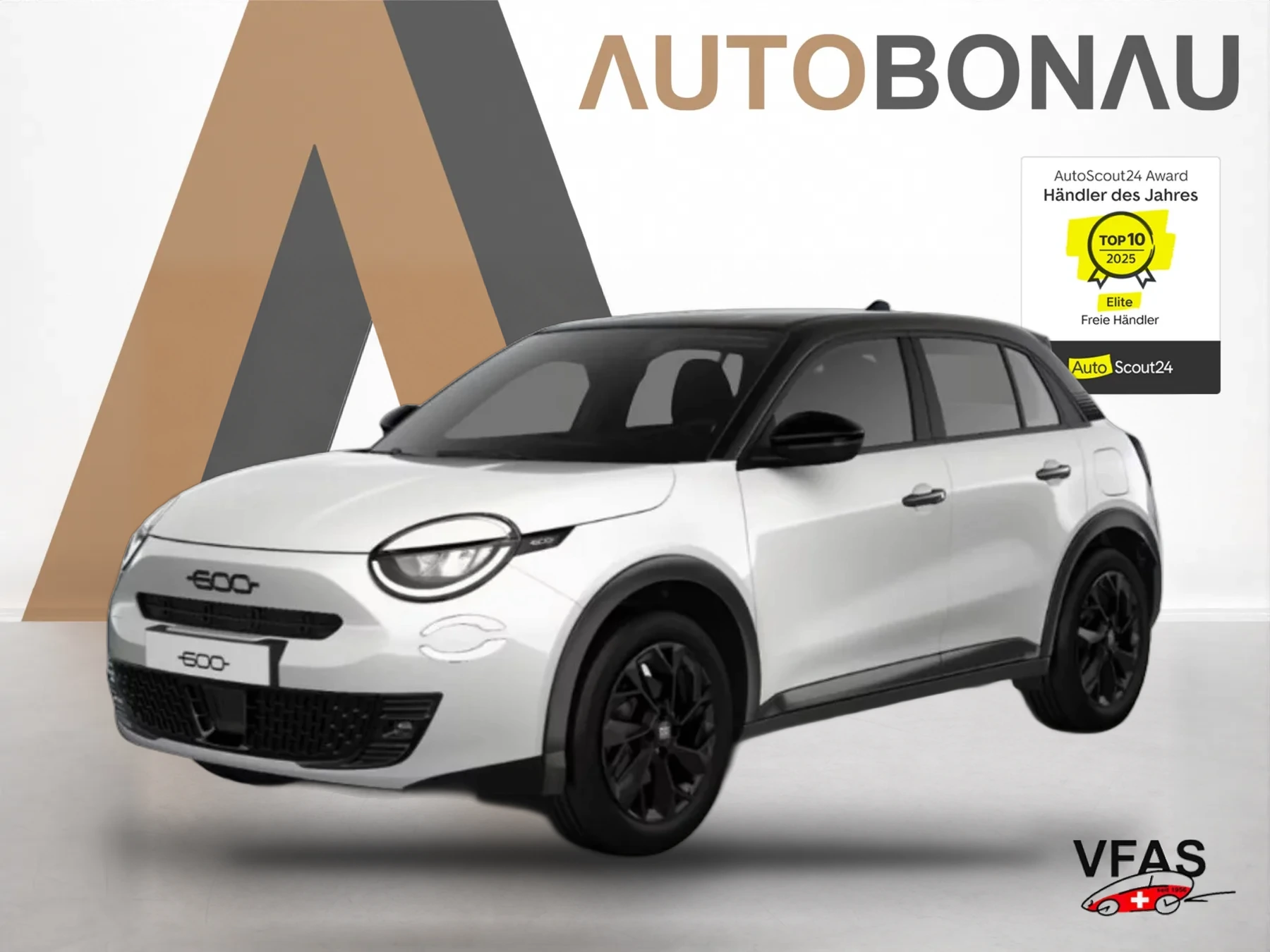 FIAT 600 Street Klimaaut. LED CarP PDC Keyl 18Z Black bei Auto Bonau