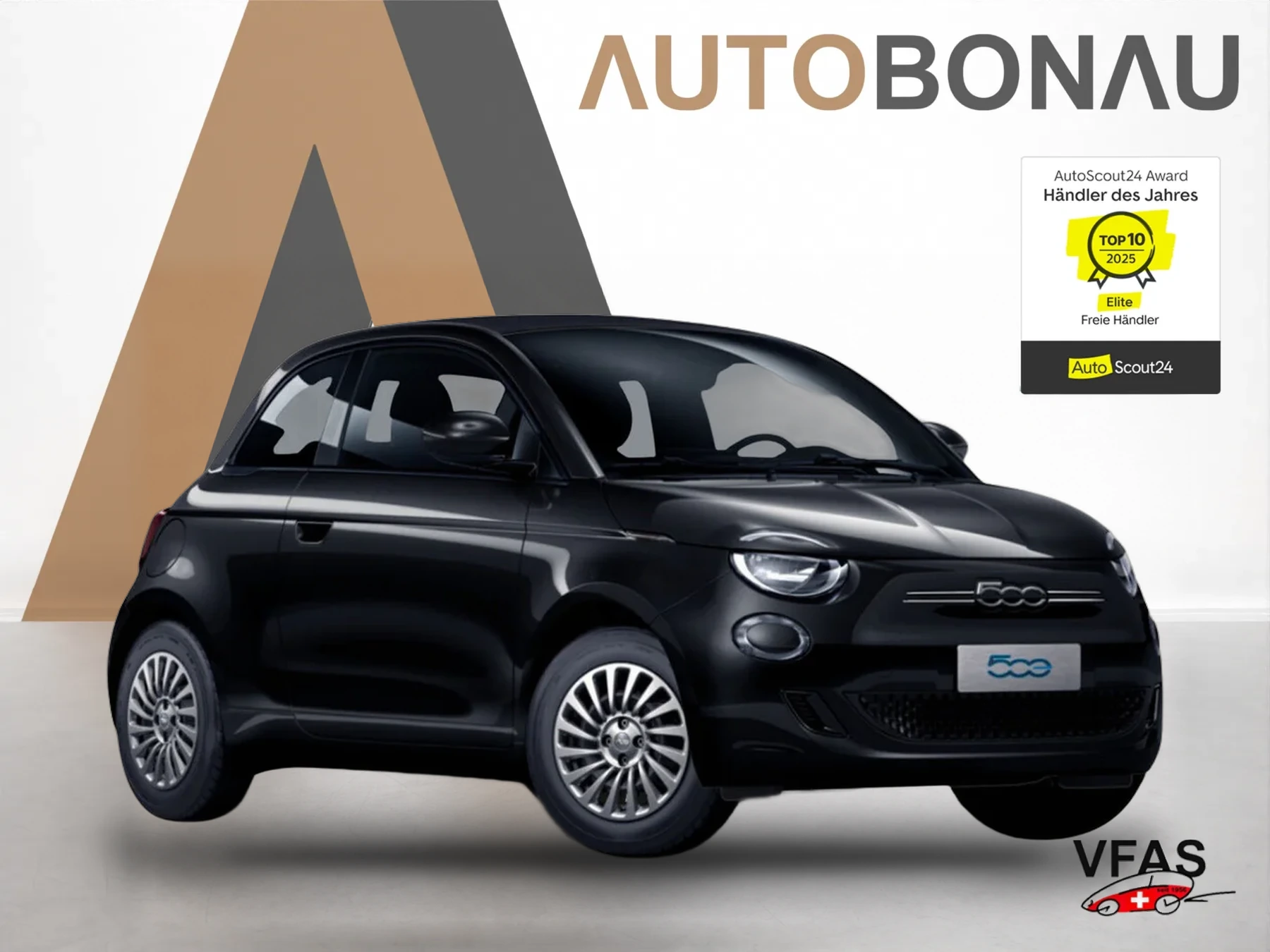 FIAT 500e 42kWh Klimaaut. Nav PDC Kam CarPlay KeylGo bei Auto Bonau