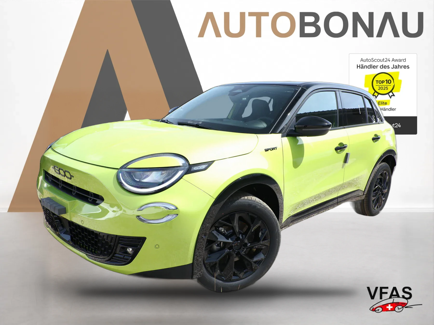 FIAT 600 Hybrid Sport SHZ ACC Kam Keyl PDC PrivG Bi-C bei Auto Bonau