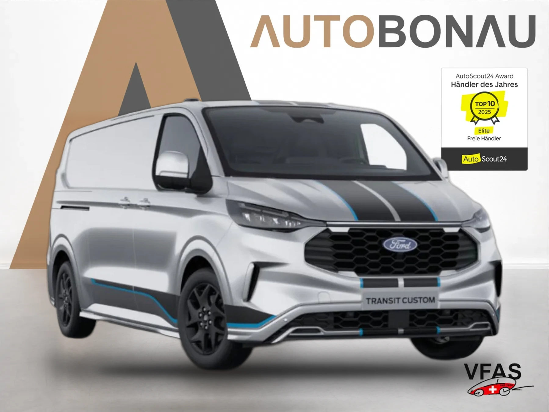 FORD Transit Custom Aut Sport L2 AHK LED SHZ KeyL 17Z bei Auto Bonau