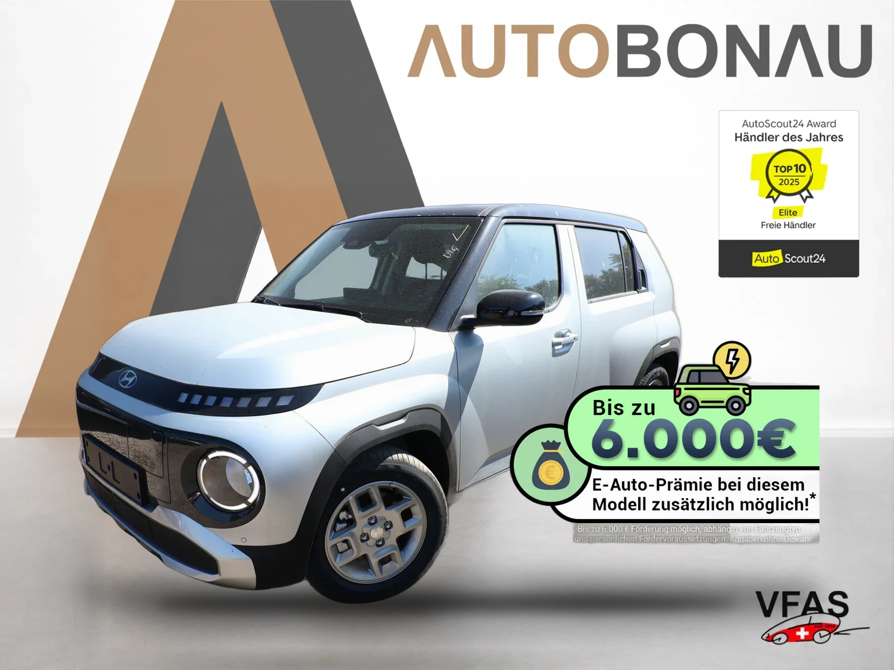 HYUNDAI Inster 42 kWh FÖRDERF. Navi 2xPDC 15Z PrivG ACC bei Auto Bonau
