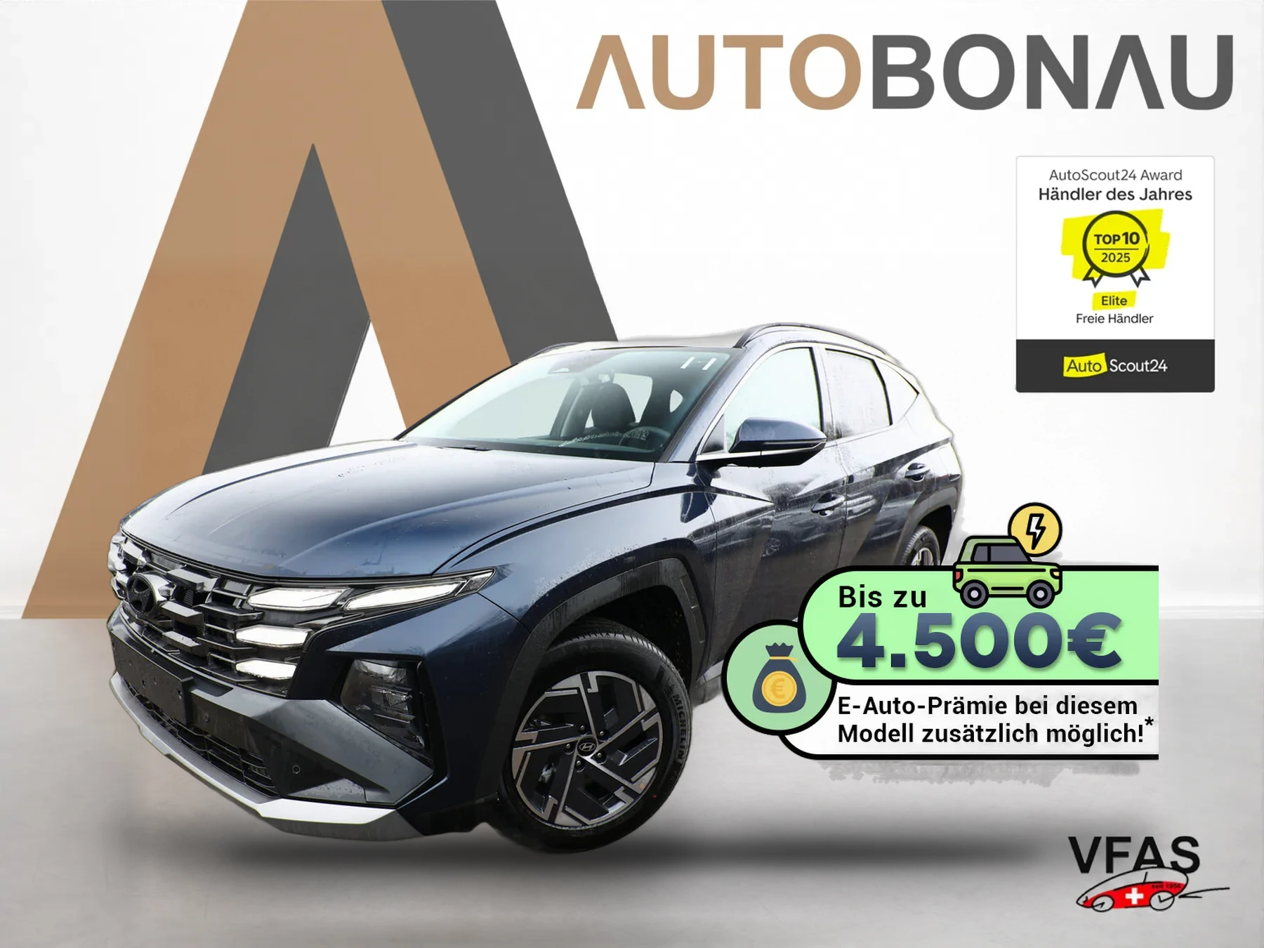 HYUNDAI Tucson PHEV FÖRDERF Nav LED SHZ Privacy 18Z TotW bei Auto Bonau