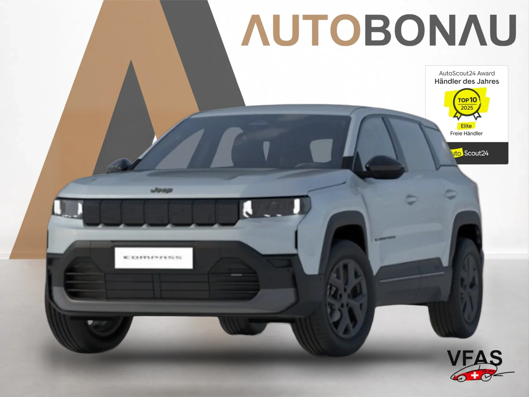 JEEP Compass Hybrid Nav Kam KeyL PrivG ACC LM18 PDC bei Auto Bonau