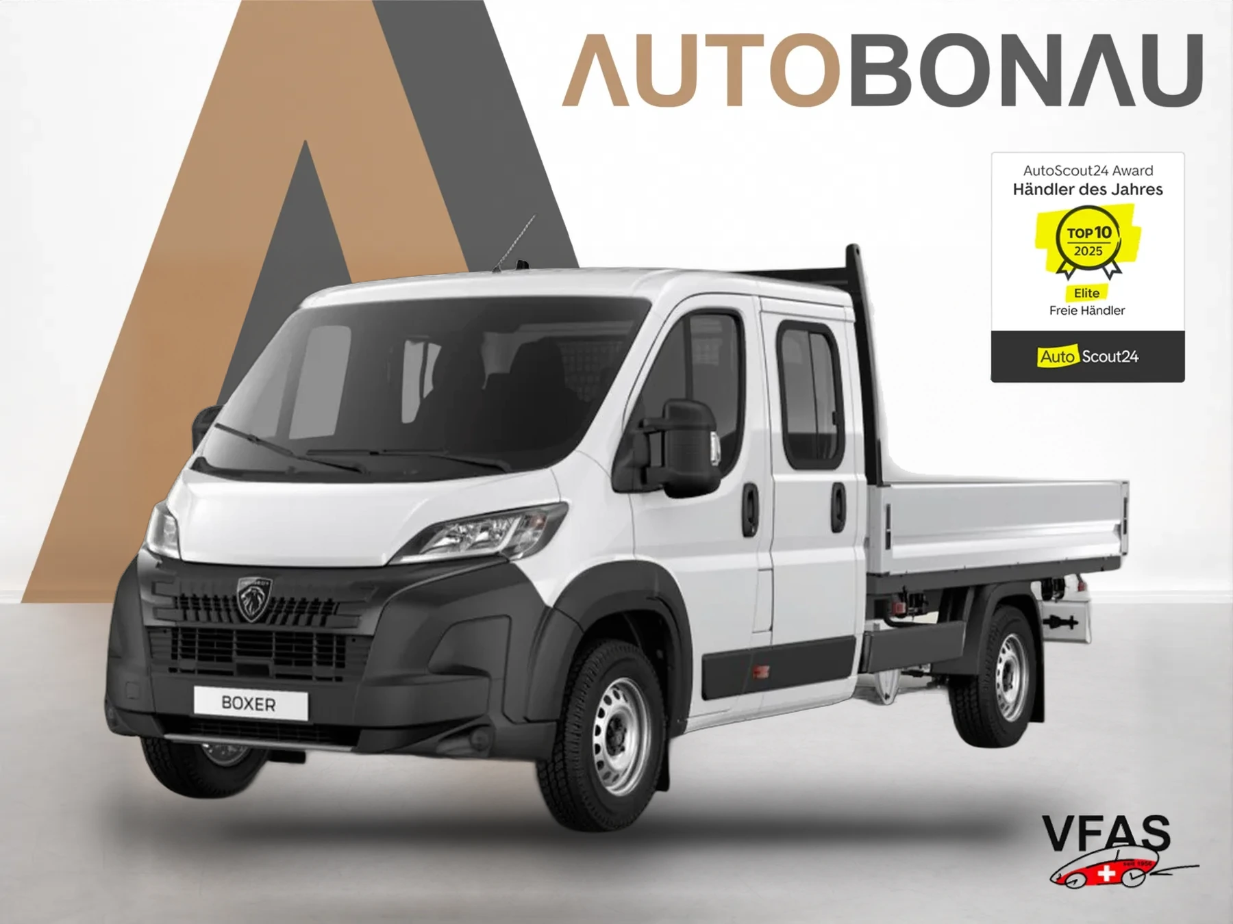 PEUGEOT Boxer Pritsche DoKa 435 AT L4 AHK CarP Kam Visib bei Auto Bonau