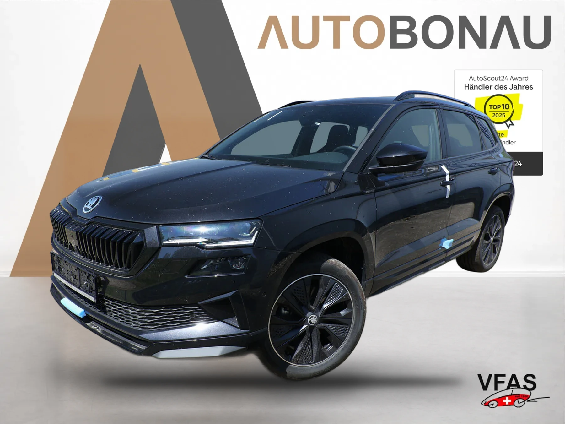 SKODA Karoq DSG Sportl Pano AHK Matrix Nav 360 Canton bei Auto Bonau