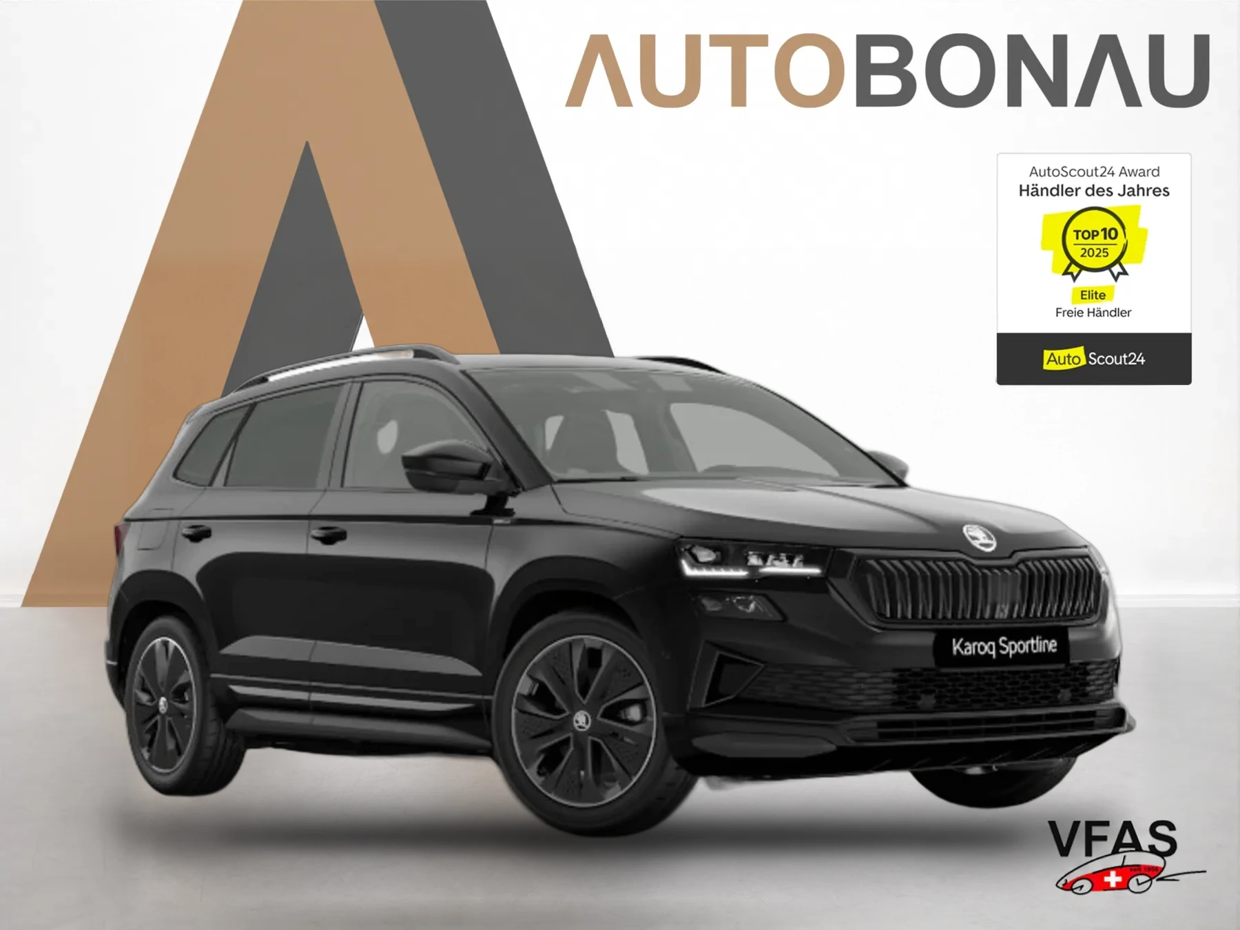 SKODA Karoq Sportl AHK Pano Matrix Nav 360° Canton ACC bei Auto Bonau