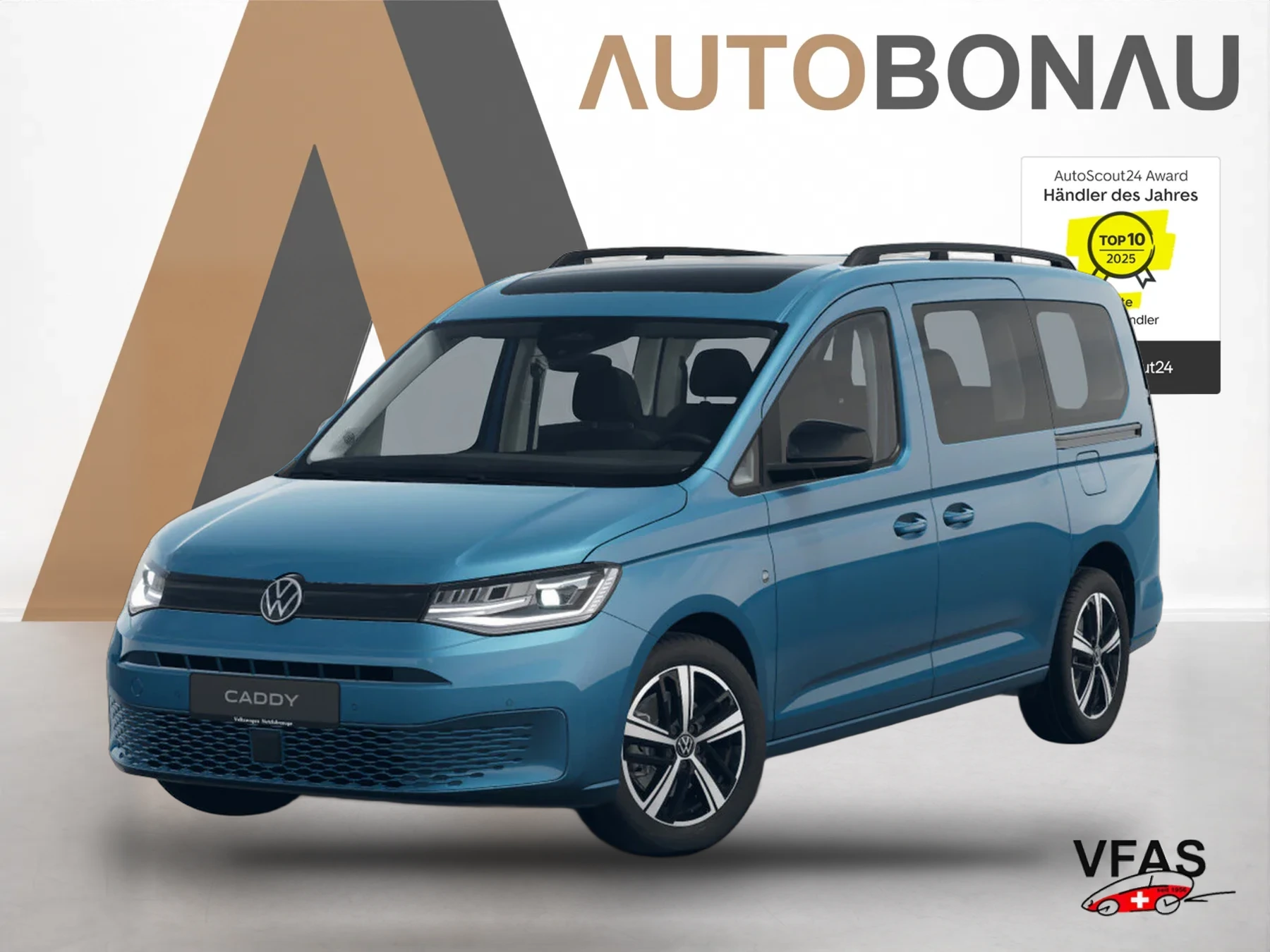 VOLKSWAGEN Caddy Maxi Life 4M AHK Pano LED 17LM 2ZoneAC 4JG bei Auto Bonau